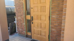 木製玄関ドア塗装例440-03 横浜市旭区