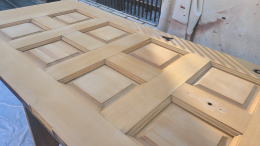 木製玄関ドア塗装例440-04 横浜市旭区