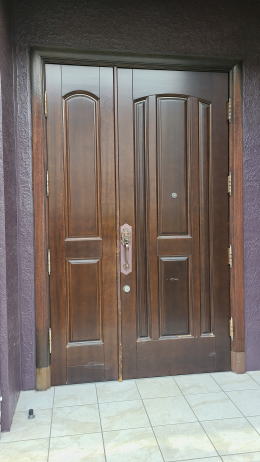 木製玄関ドア塗装例444-01 東京都町田市