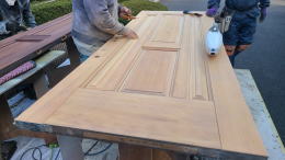 木製玄関ドア塗装例444-04 東京都町田市