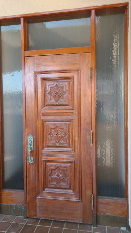 ヤマハ木製玄関ドア塗装例445-01