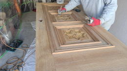 ヤマハ木製玄関ドア塗装例445-04