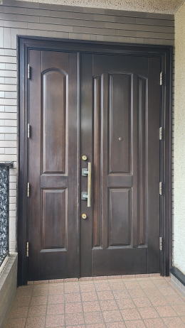 アイカ木製玄関ドア塗装例447-01