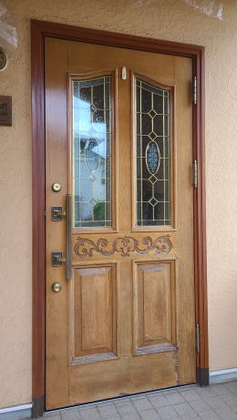 木製玄関ドア塗装例449-01