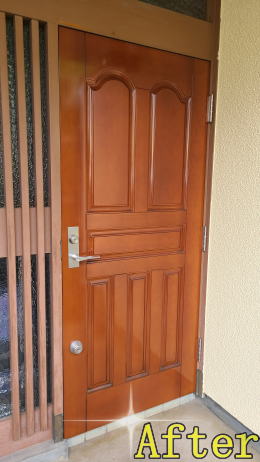 木製玄関ドア塗装例450-02