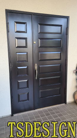 木製玄関ドア塗装例451-02