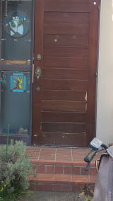 木製玄関ドア塗装例454-06 横浜市金沢区