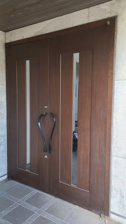 木製玄関ドア塗装例456-01 茅ヶ崎市