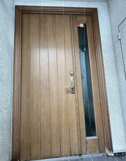 木製玄関ドア塗装例 東京都457-01