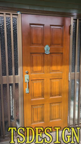 木製玄関ドア塗装例 藤沢市458-02