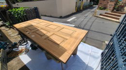 木製玄関ドア塗装例 藤沢市458-04