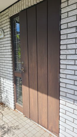 木製玄関ドア塗装例 横浜市460-01