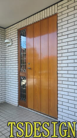 木製玄関ドア塗装例 横浜市460-02