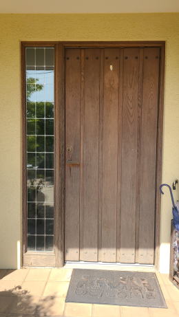 玄関ドア塗装例 横浜市466-01