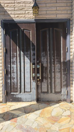 玄関ドア塗装例 小田原市464-01